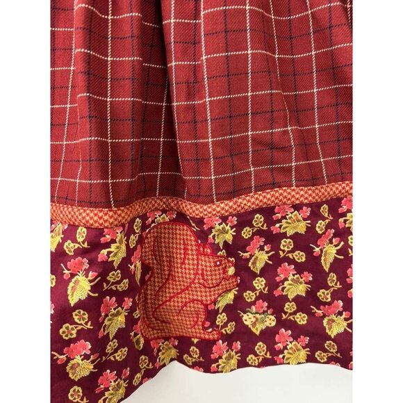 NWT Cornelloki Girls 7/8 Sleeveless Red Plaid & Floral Dress With Buttons - Picture 14 of 14